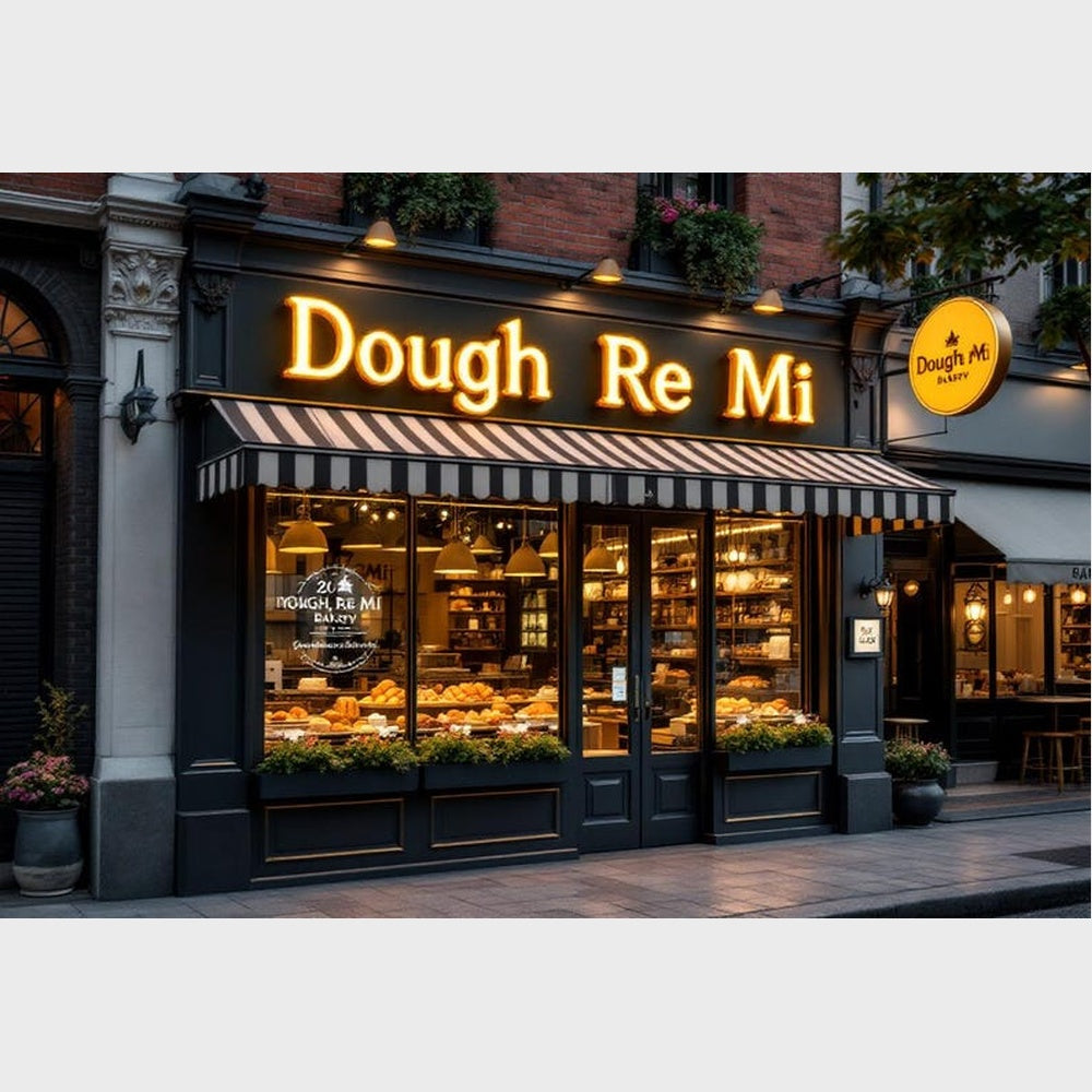 Dough Re Mi 3D Frontlit Channel Letters Led Light Sign