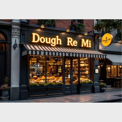 Dough Re Mi 3D Frontlit Channel Letters Led Light Sign