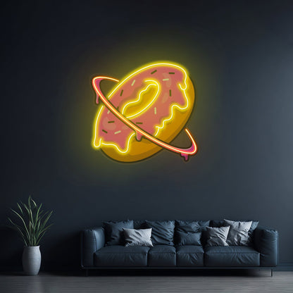 Doughnut Planet Led Neon Acrylic Artwork For Sale - Shineneon