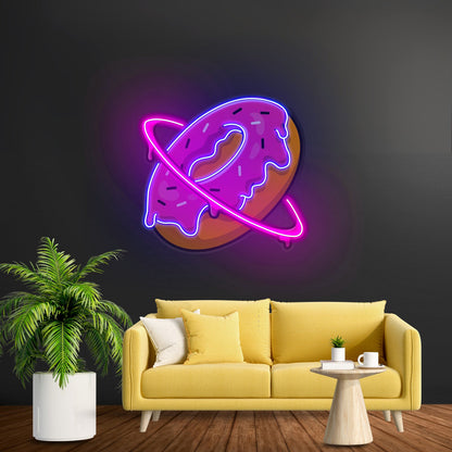 Doughnut Planet Led Neon Acrylic Artwork For Sale - Shineneon
