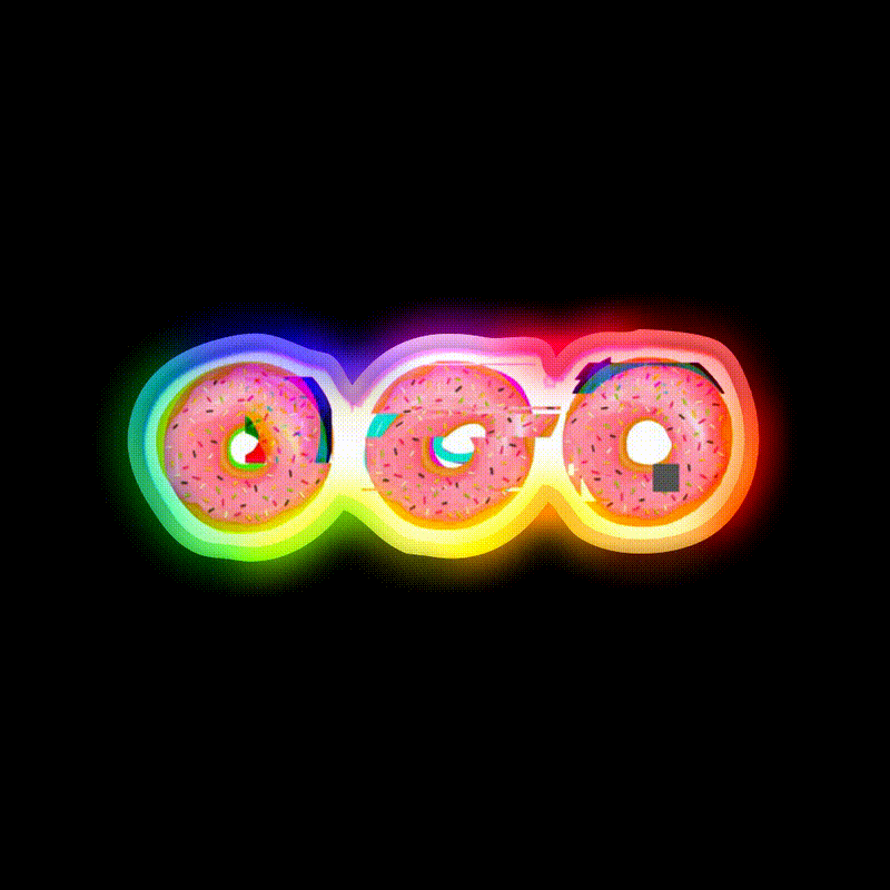 Doughnut Snack Food Led Neon Sign Rgb Color