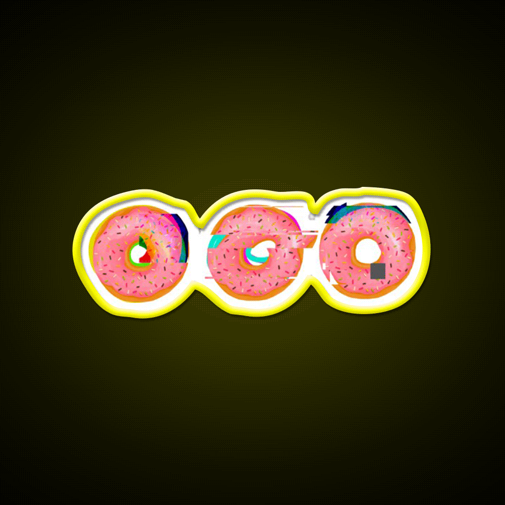 Doughnut Snack Food Led Neon Sign Rgb Color