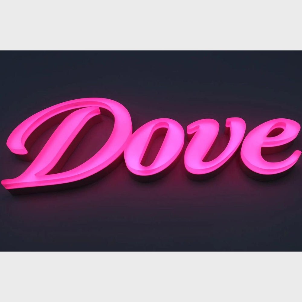 Dove 3D Frontlit Channel Letters Led Light Sign - Shineneon