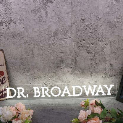 Dr Broadway White Led Neon Sign - Shineneon