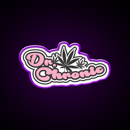 Dr Chronic Seeds Hemp Inspired Green Leaf Led Neon Sign Rgb Color