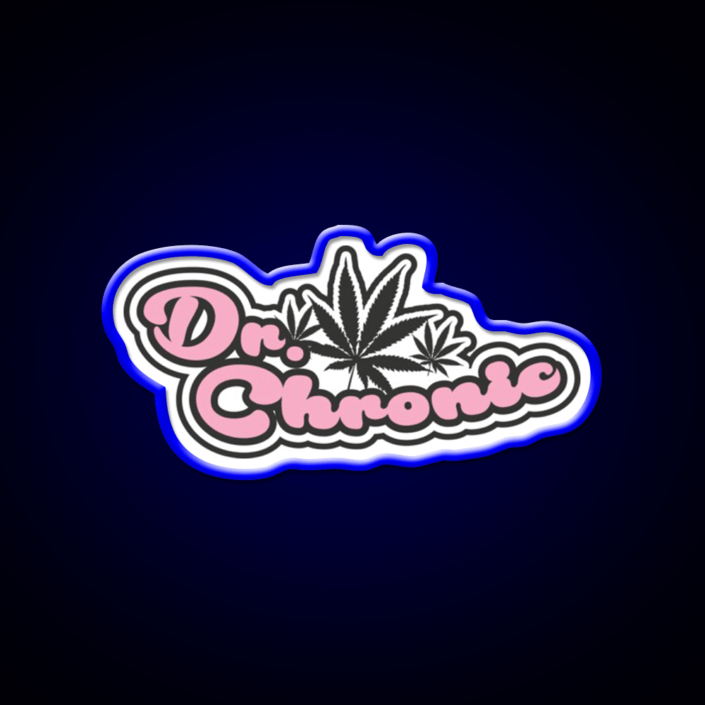 Dr Chronic Seeds Hemp Inspired Green Leaf Led Neon Sign Rgb Color - Shineneon