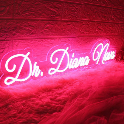 Dr Diana Novo Red Led Neon Sign - Shineneon