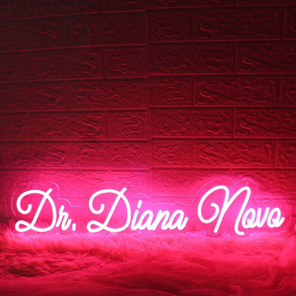 Dr Diana Novo Red Led Neon Sign - Shineneon