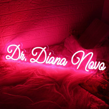 Dr Diana Novo Red Led Neon Sign - Shineneon