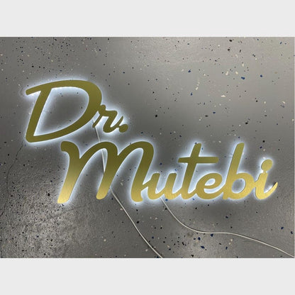 Dr Mutebi 3D Backlit Channel Letters Led Light Sign - Shineneon