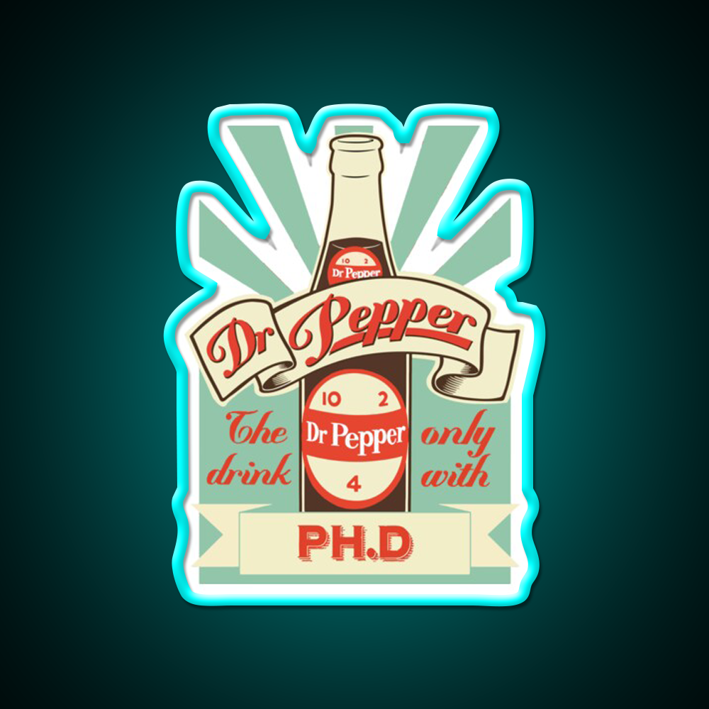 Dr Pepper Bottle Fast Food Led Neon Sign For Burger Place Rgb Color