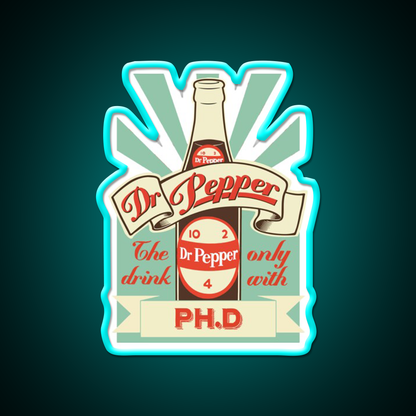 Dr Pepper Bottle Fast Food Led Neon Sign For Burger Place Rgb Color