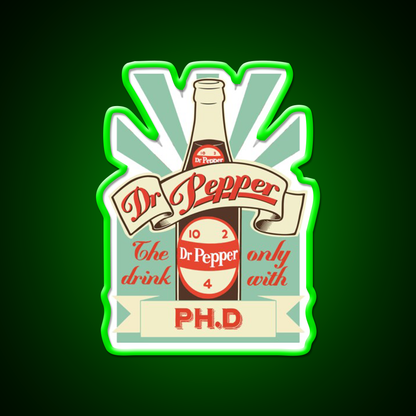 Dr Pepper Bottle Fast Food Led Neon Sign For Burger Place Rgb Color