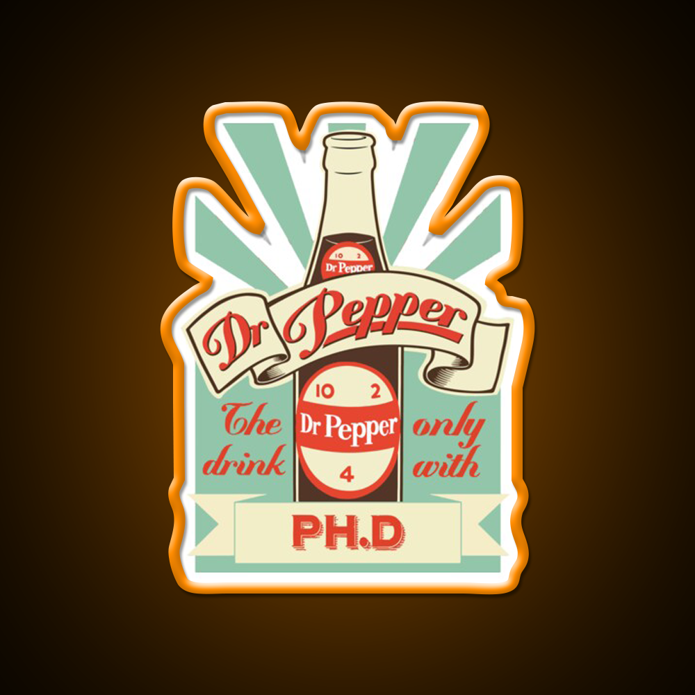 Dr Pepper Bottle Fast Food Led Neon Sign For Burger Place Rgb Color