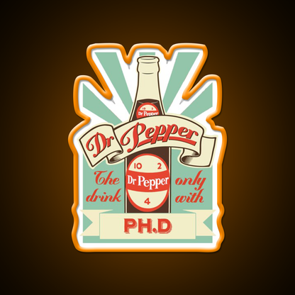 Dr Pepper Bottle Fast Food Led Neon Sign For Burger Place Rgb Color