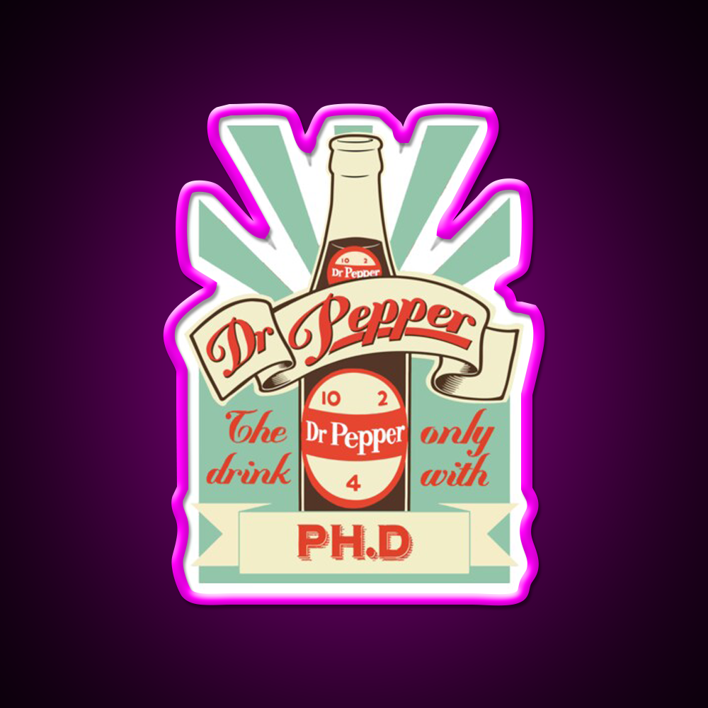 Dr Pepper Bottle Fast Food Led Neon Sign For Burger Place Rgb Color