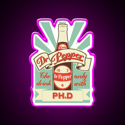 Dr Pepper Bottle Fast Food Led Neon Sign For Burger Place Rgb Color