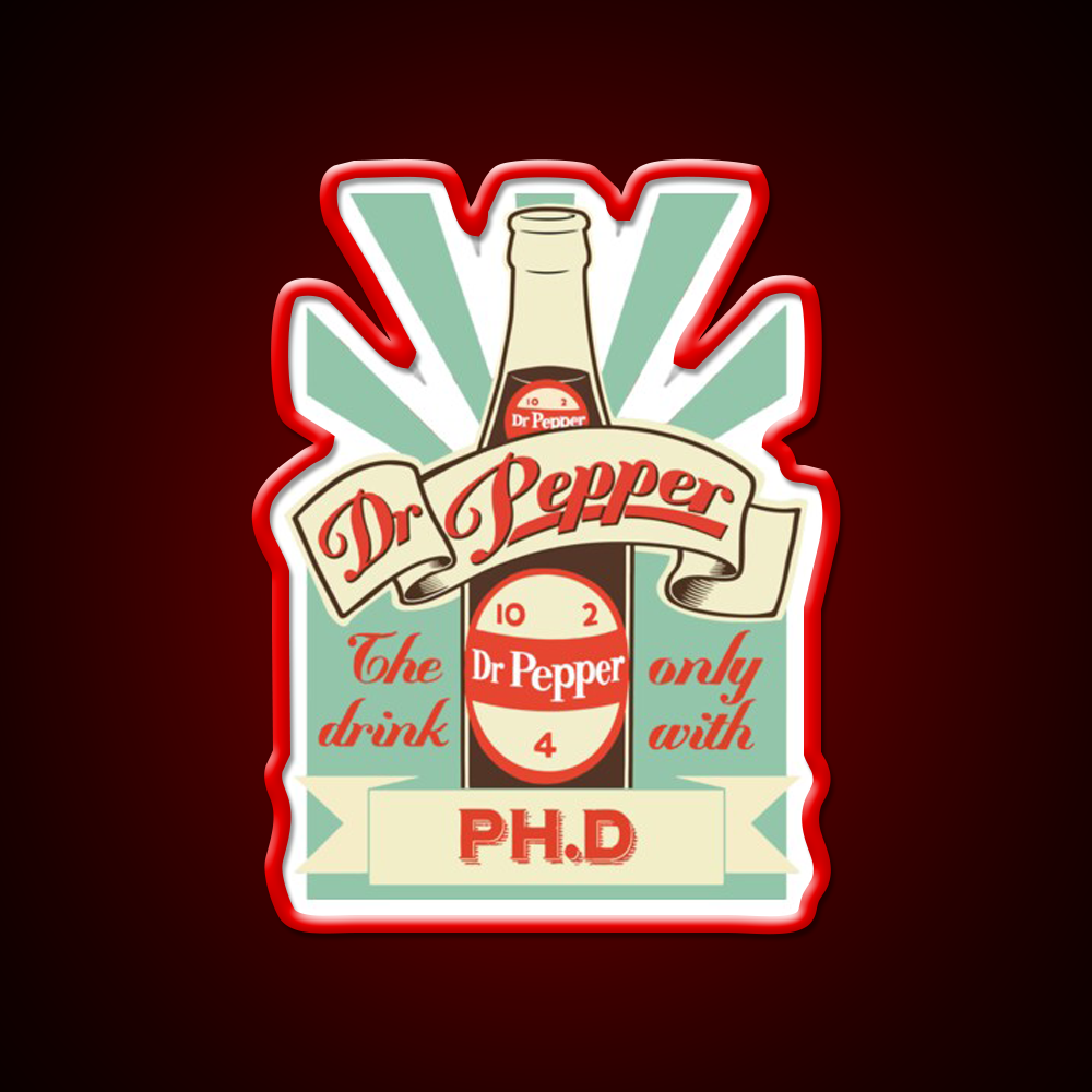 Dr Pepper Bottle Fast Food Led Neon Sign For Burger Place Rgb Color