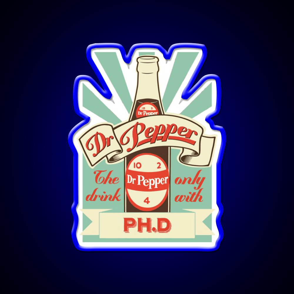 Dr Pepper Bottle Fast Food Led Neon Sign For Burger Place Rgb Color - Shineneon
