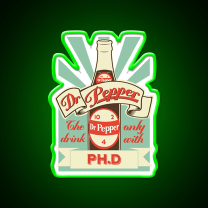 Dr Pepper Bottle Fast Food Led Neon Sign For Burger Place Rgb Color - Shineneon