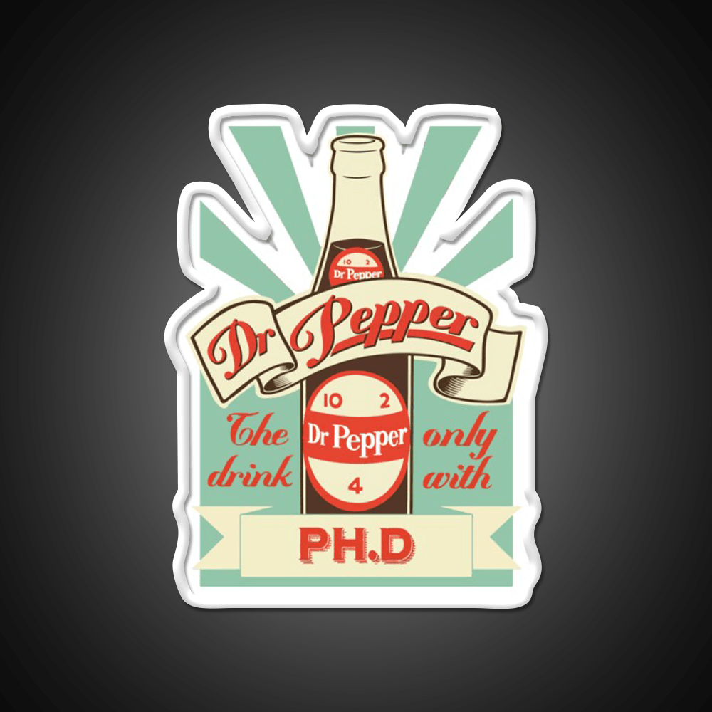Dr Pepper Bottle Fast Food Led Neon Sign For Burger Place Rgb Color - Shineneon