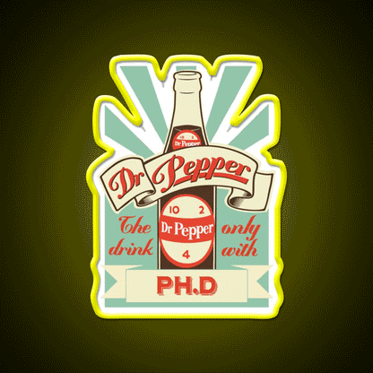 Dr Pepper Bottle Fast Food Led Neon Sign For Burger Place Rgb Color