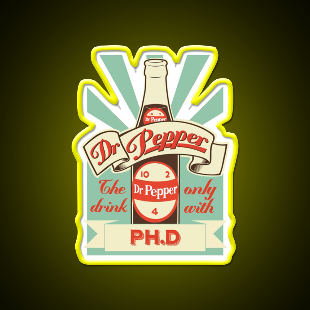 Dr Pepper Bottle Fast Food Led Neon Sign For Burger Place Rgb Color