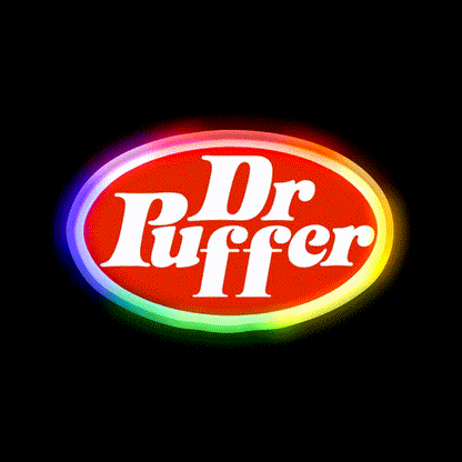 Dr Puffer Cola Hemp Inspired Green Leaf Led Neon Sign Rgb Color