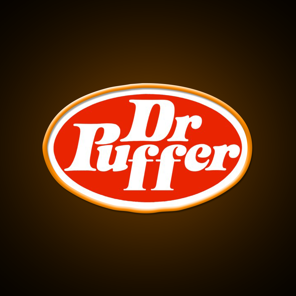 Dr Puffer Cola Hemp Inspired Green Leaf Led Neon Sign Rgb Color