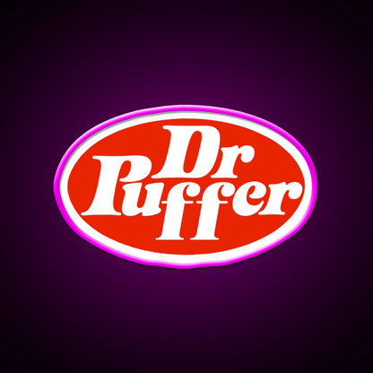 Dr Puffer Cola Hemp Inspired Green Leaf Led Neon Sign Rgb Color - Shineneon