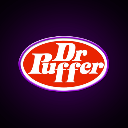 Dr Puffer Cola Hemp Inspired Green Leaf Led Neon Sign Rgb Color - Shineneon