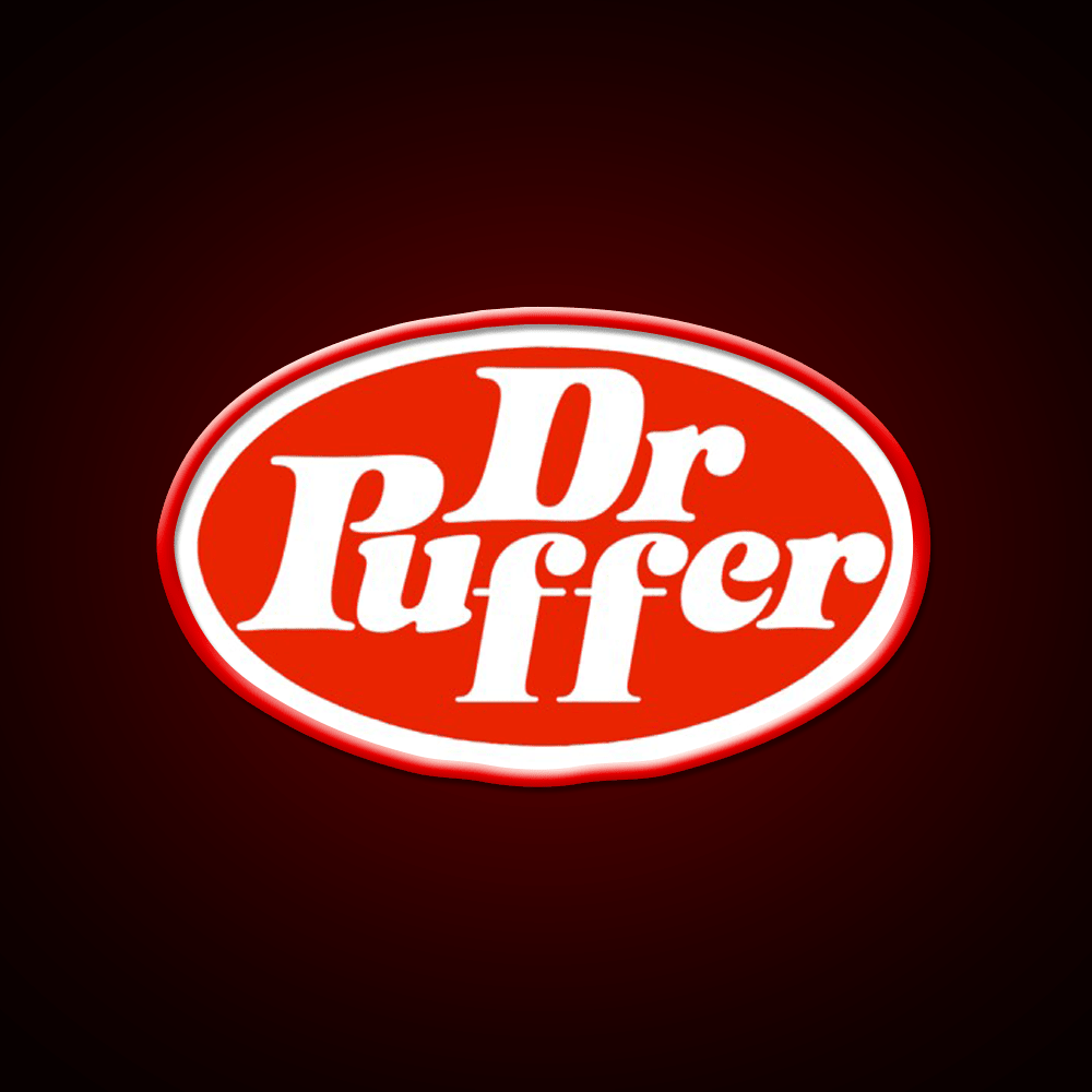 Dr Puffer Cola Hemp Inspired Green Leaf Led Neon Sign Rgb Color - Shineneon