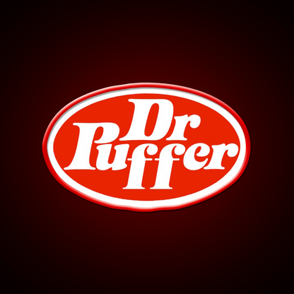 Dr Puffer Cola Hemp Inspired Green Leaf Led Neon Sign Rgb Color - Shineneon