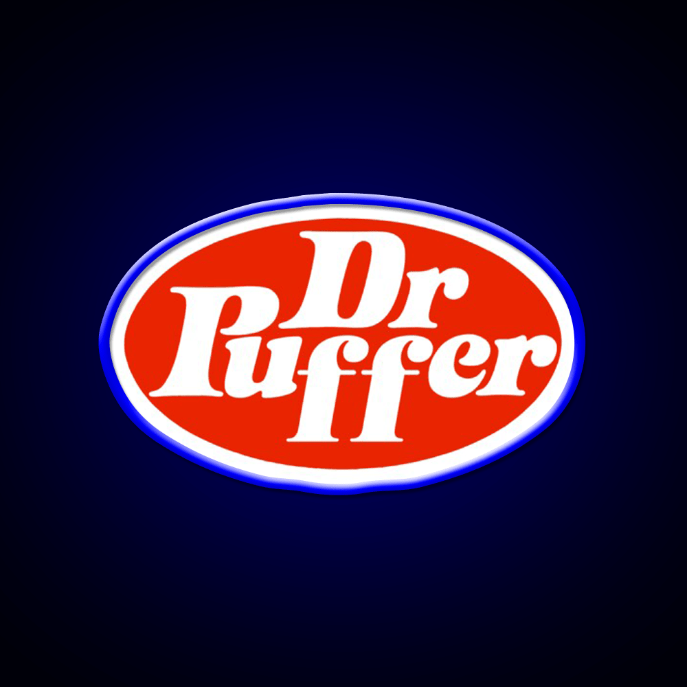 Dr Puffer Cola Hemp Inspired Green Leaf Led Neon Sign Rgb Color - Shineneon