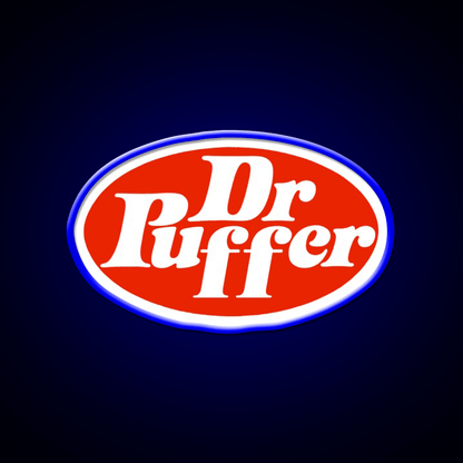 Dr Puffer Cola Hemp Inspired Green Leaf Led Neon Sign Rgb Color - Shineneon