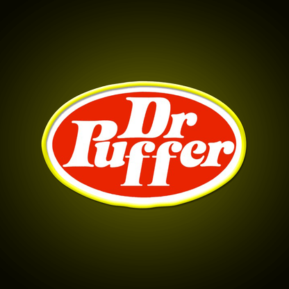 Dr Puffer Cola Hemp Inspired Green Leaf Led Neon Sign Rgb Color - Shineneon