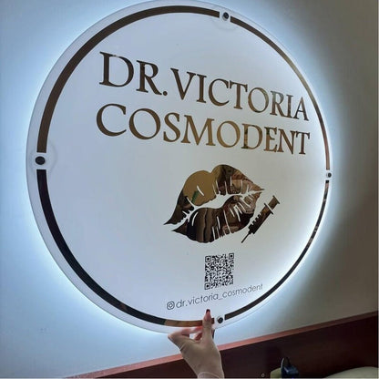 Dr Victoria Cosmodent Acrylic Business Logo Sign - Shineneon
