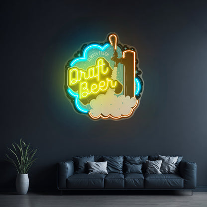 Draft Beer Led Neon Sign Light Custom Led Signs