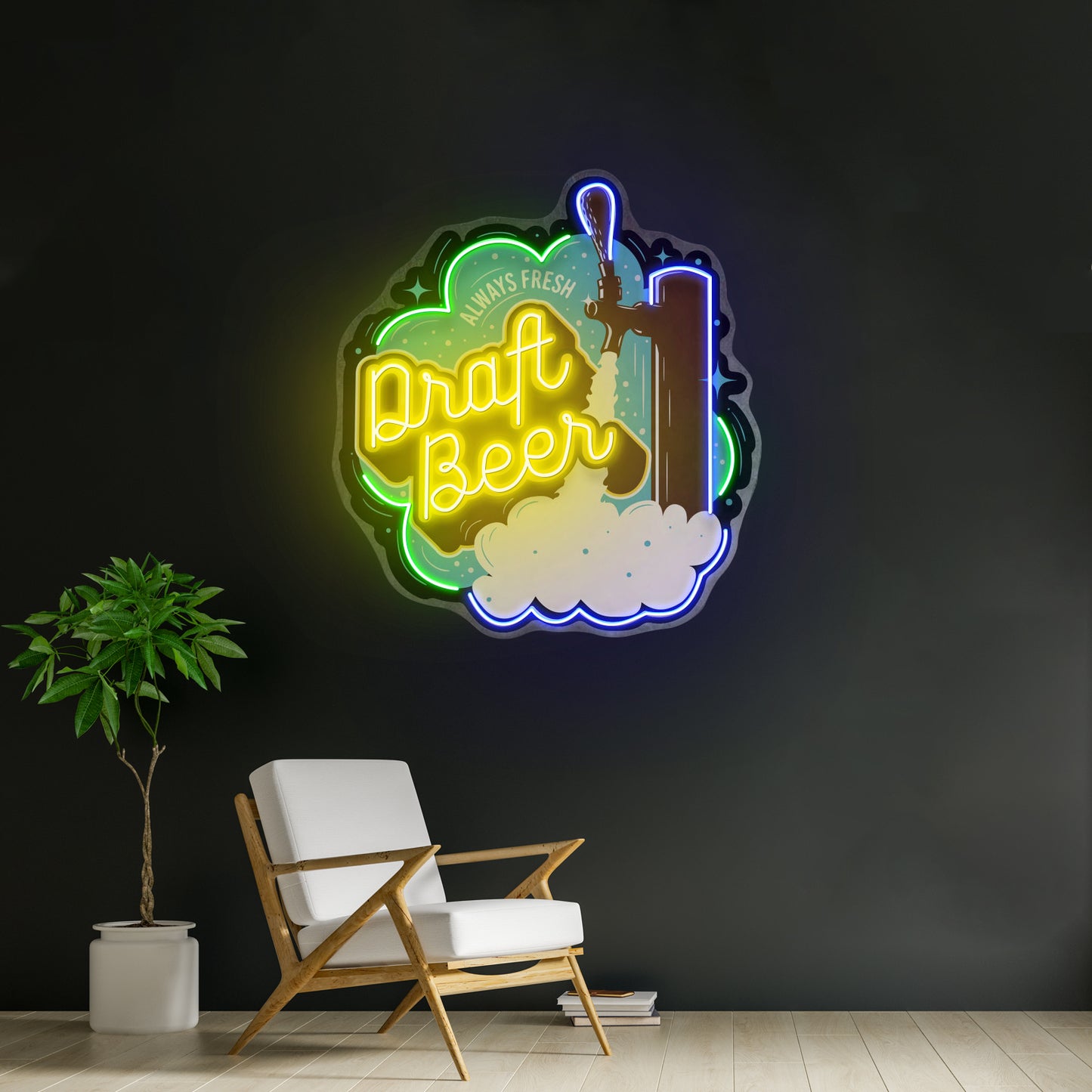 Draft Beer Led Neon Sign Light Custom Led Signs