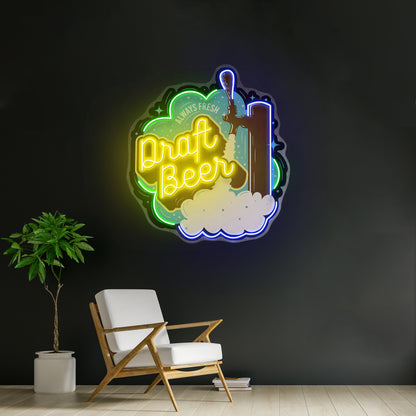 Draft Beer Led Neon Sign Light Custom Led Signs