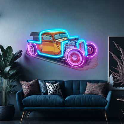 Drag Racing Car Led Neon Sign Light Custom Led Signs