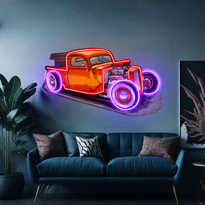 Drag Racing Car Led Neon Sign Light Custom Led Signs