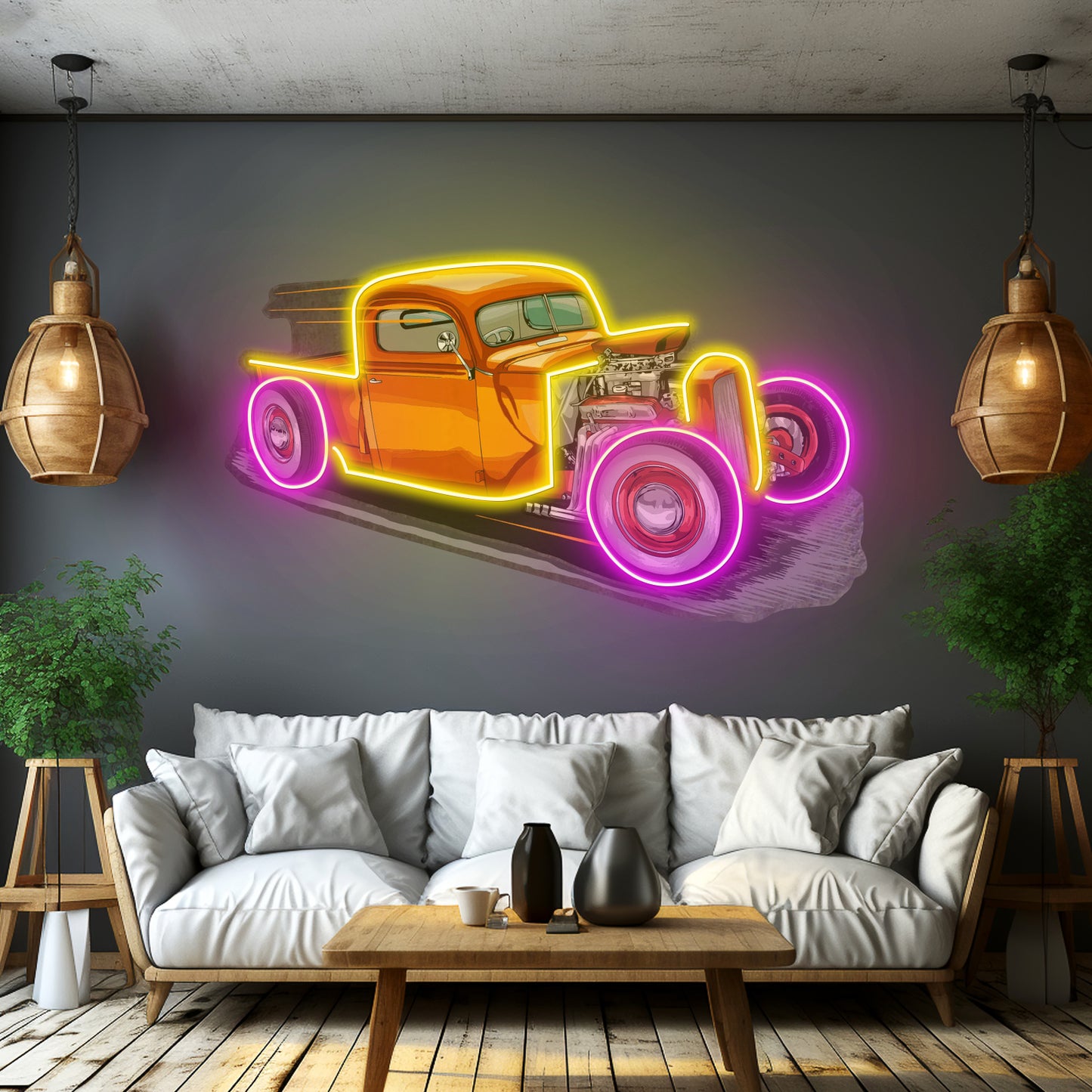 Drag Racing Car Led Neon Sign Light Custom Led Signs