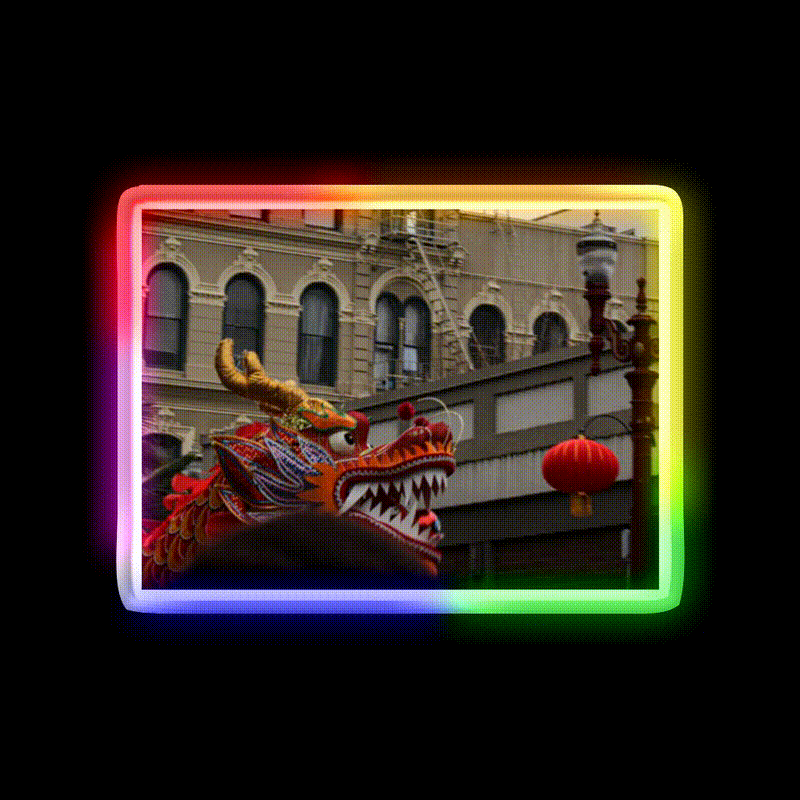 Dragon And Pearl Asian Cultural Led Neon Sign Rgb Color