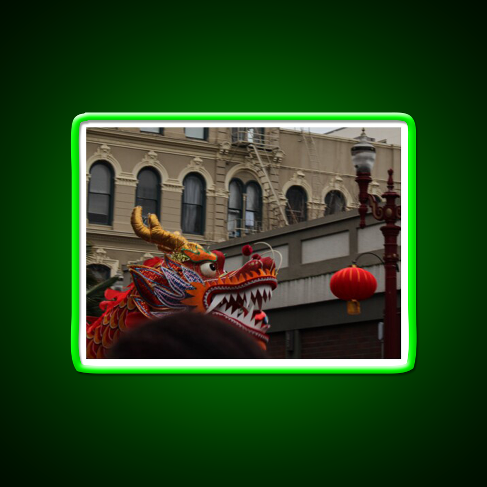 Dragon And Pearl Asian Cultural Led Neon Sign Rgb Color