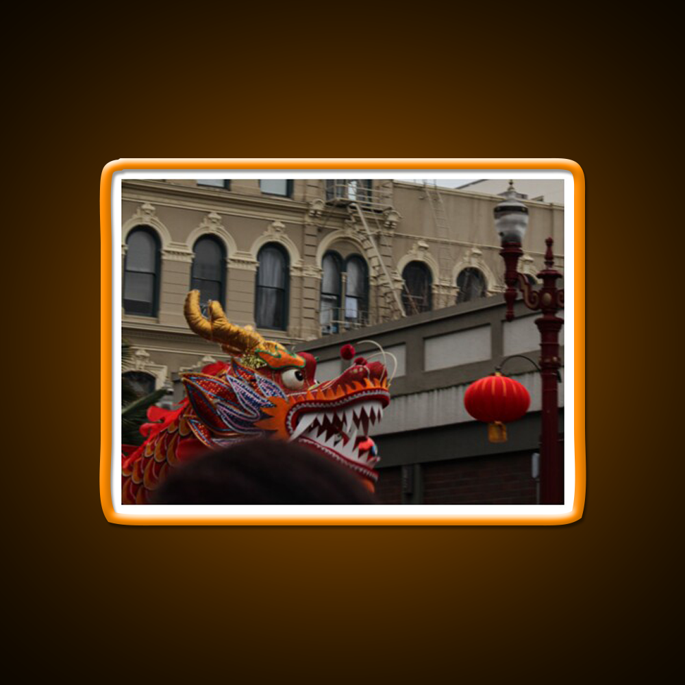 Dragon And Pearl Asian Cultural Led Neon Sign Rgb Color