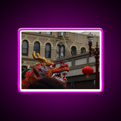 Dragon And Pearl Asian Cultural Led Neon Sign Rgb Color