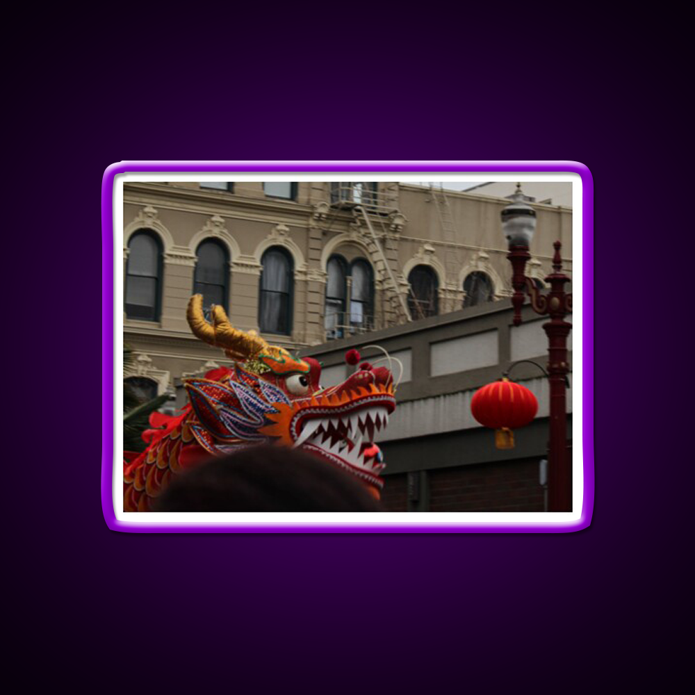 Dragon And Pearl Asian Cultural Led Neon Sign Rgb Color