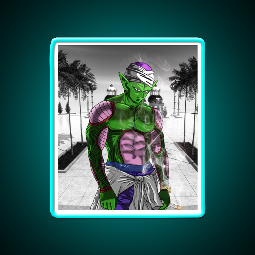 Dragon Ball Z Piccolo Hemp Inspired Green Leaf Led Neon Sign Rgb Color