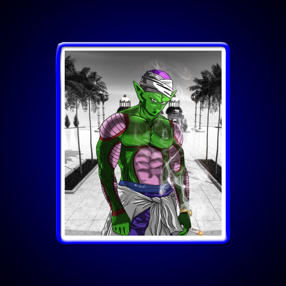 Dragon Ball Z Piccolo Hemp Inspired Green Leaf Led Neon Sign Rgb Color